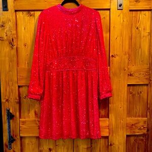 Elegant Red Sequin Formal Dress
Name Brand:  Flora Bea